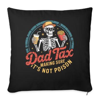 Fête de snacks squelettes de la taxe du père - Housse de coussin décorative 45 x 45 cm - noir - Devant