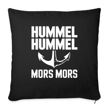  Hummel Hummel Mors Mors Anker Hamburg Spruch - Sofakissenbezug 45 x 45 cm - Schwarz - Vorne