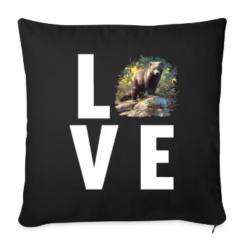 Nerze Nerz - Sofakissenbezug 45 x 45 cm - Schwarz - Vorne