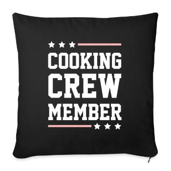 Équipe de cuisine - Housse de coussin décorative 45 x 45 cm - noir - Devant