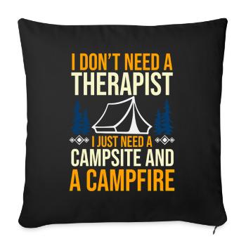 Camping Bonfire Camp Life Forest Camper - Sofakissenbezug 45 x 45 cm - Schwarz - Vorne