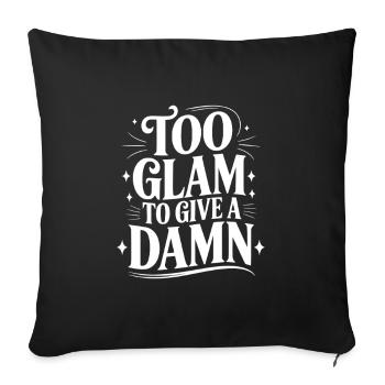 Trop glamour pour s’en soucier - Housse de coussin décorative 45 x 45 cm - noir - Devant