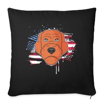Griffon Dog - Sofa pillowcase 17,3'' x 17,3'' (45 x 45 cm) - black - Front