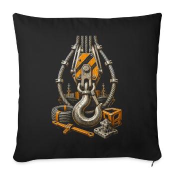 docker - Sofa pillowcase 17,3'' x 17,3'' (45 x 45 cm) - black - Front