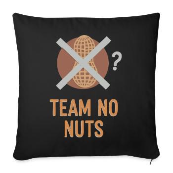 Geschlechter-Enthüllung Team No Nuts Babyparty Baby-Geschlecht - Sofakissenbezug 45 x 45 cm - Schwarz - Vorne