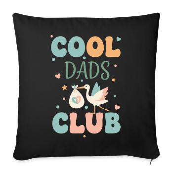 Révélation de sexe Cool Dads Club Baby shower Grossesse - Housse de coussin décorative 45 x 45 cm - noir - Devant