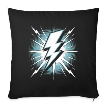 Lightning Lightning Thunderstorm Current Storm - Sofa pillowcase 17,3'' x 17,3'' (45 x 45 cm) - black - Front
