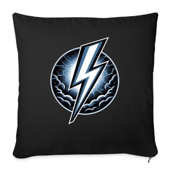 Lightning Lightning Thunderstorm Current Storm - Sofa pillowcase 17,3'' x 17,3'' (45 x 45 cm) - black - Front