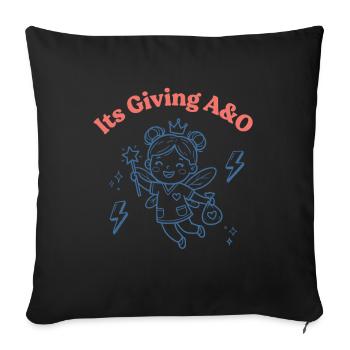Il donne une O x1 Drôle d’infirmière - Housse de coussin décorative 45 x 45 cm - noir - Devant