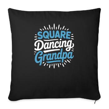 Square Dancing Opa Square Dance Geschenke - Sofakissenbezug 45 x 45 cm - Schwarz - Vorne