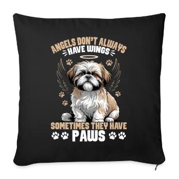 Shih Tzu Dog Breed - Sofa pillowcase 17,3'' x 17,3'' (45 x 45 cm) - black - Front