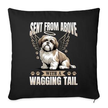 Shih Tzu Dog Breed - Sofa pillowcase 17,3'' x 17,3'' (45 x 45 cm) - black - Front