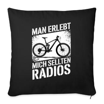  Man Erlebt Mich Sellten Radios Mountainbike - Sofakissenbezug 45 x 45 cm - Schwarz - Vorne