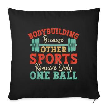 Motivation fitness Bodybuilder Autre besoin seulement - Housse de coussin décorative 45 x 45 cm - noir - Devant