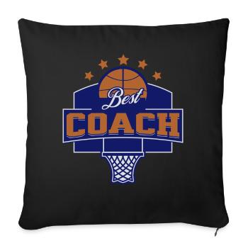 Best Basketball Coach Sports - Sofa pillowcase 17,3'' x 17,3'' (45 x 45 cm) - black - Front