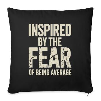Mindset Inspired By Fear Of Average Bodybuilding - Sofakissenbezug 45 x 45 cm - Schwarz - Vorne