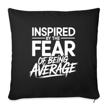 Mindset Inspired By Fear Of Average Bodybuilding - Sofakissenbezug 45 x 45 cm - Schwarz - Vorne