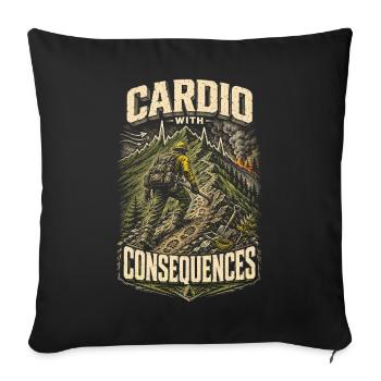 Fire brigade fire brigade groups - Sofa pillowcase 17,3'' x 17,3'' (45 x 45 cm) - black - Front