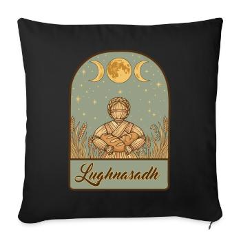 Lughnasadh Lughnasa Lammas First Harvest - Sofa pillowcase 17,3'' x 17,3'' (45 x 45 cm) - black - Front