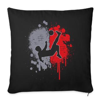 Soccer Soccer Players Splashes of Color Kids Boys Soccer - Sofa pillowcase 17,3'' x 17,3'' (45 x 45 cm) - black - Front