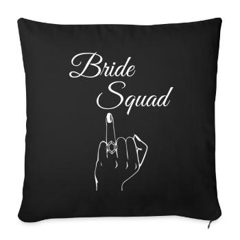 Bride Squad Wedding Bachelorette - Sofa pillowcase 17,3'' x 17,3'' (45 x 45 cm) - black - Front
