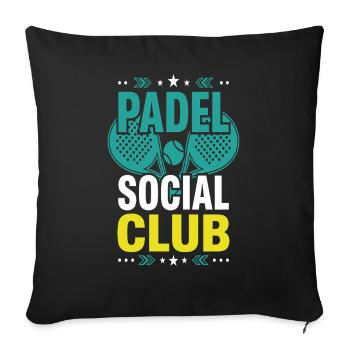 Padel-mädchen Padel-spieler Padel-tennis-geschenk - Sofakissenbezug 45 x 45 cm - Schwarz - Vorne