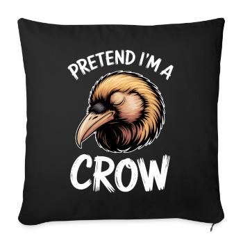 Crows Sayings Crow Funny Crow Gift - Sofa pillowcase 17,3'' x 17,3'' (45 x 45 cm) - black - Front