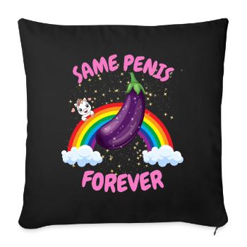 Même pénis pour toujours mariée - Housse de coussin décorative 45 x 45 cm - noir - Devant