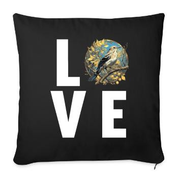 Oiseaux moqueurs Oiseaux moqueurs - Housse de coussin décorative 45 x 45 cm - noir - Devant