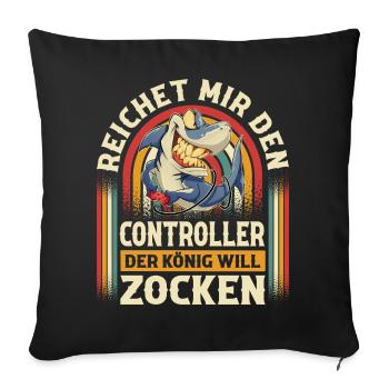 Gaming - Sofakissenbezug 45 x 45 cm - Schwarz - Vorne
