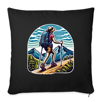 Climber - Sofa pillowcase 17,3'' x 17,3'' (45 x 45 cm) - black - Front