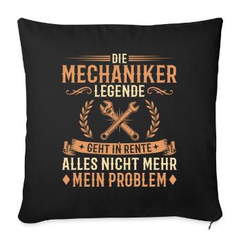 Abschied Mechaniker Legende in Rente - Sofakissenbezug 45 x 45 cm - Schwarz - Vorne