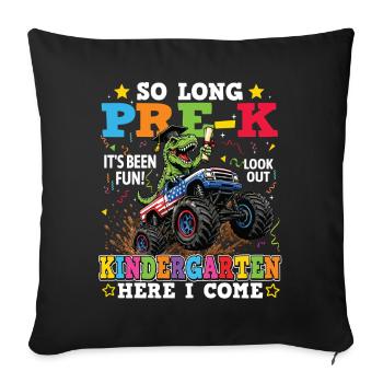 So Long Pre-K Look Out Kindergarten Boy - Sofa pillowcase 17,3'' x 17,3'' (45 x 45 cm) - black - Front