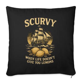 Capitaine Lemonpurge - Housse de coussin décorative 45 x 45 cm - noir - Devant