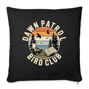 Dawn Patrol Bird Club Logo - Sofa pillowcase 17,3'' x 17,3'' (45 x 45 cm) - black - Front