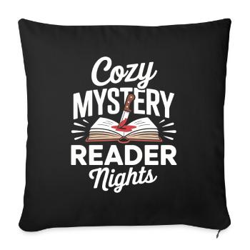 Mord Krimi Thriller Bücher Leser Spannung - Sofakissenbezug 45 x 45 cm - Schwarz - Vorne