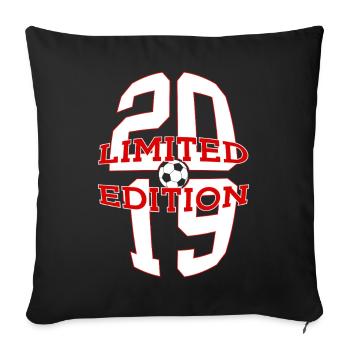 LIMITED EDITION 2019 FOOTBALL 7TH BIRTHDAY - Sofa pillowcase 17,3'' x 17,3'' (45 x 45 cm) - black - Front