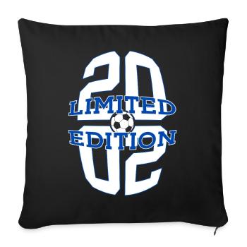 24E ANNIVERSAIRE DE FOOTBALL EN ÉDITION LIMITÉE 2002 - Housse de coussin décorative 45 x 45 cm - noir - Devant