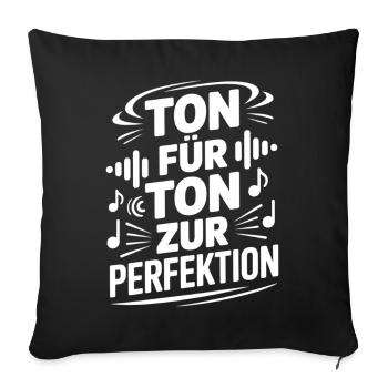 Chorleiter - Ton für Ton zur Perfektion - Sofakissenbezug 45 x 45 cm - Schwarz - Vorne