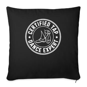 Expert en claquettes Gift Tap Dancing - Housse de coussin décorative 45 x 45 cm - noir - Devant