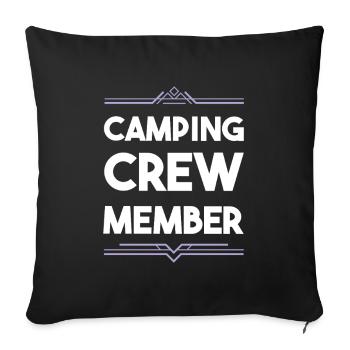 Camping Crew - Sofa pillowcase 17,3'' x 17,3'' (45 x 45 cm) - black - Front