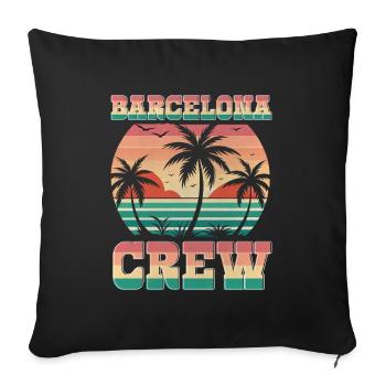 Barcelone Crew - Housse de coussin décorative 45 x 45 cm - noir - Devant