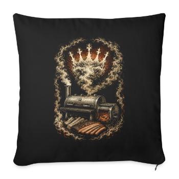 Concours de BBQ - Housse de coussin décorative 45 x 45 cm - noir - Devant