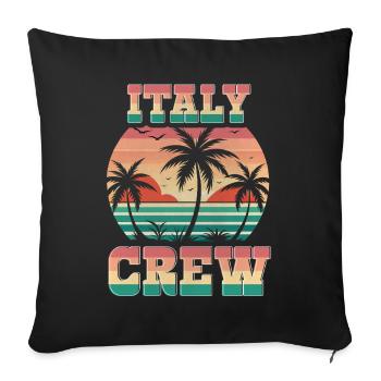 Équipe d’Italie - Housse de coussin décorative 45 x 45 cm - noir - Devant
