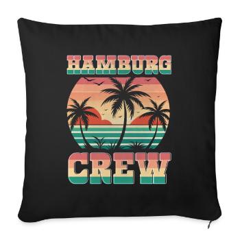 Équipage de Hambourg - Housse de coussin décorative 45 x 45 cm - noir - Devant