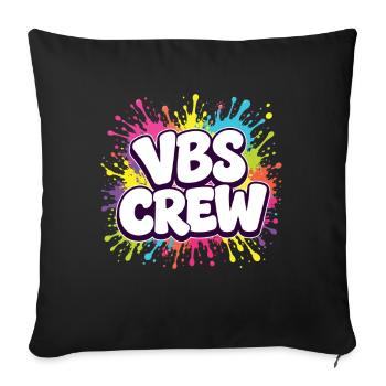 VBS Crew Vacation Bible School Church Camp - Sofa pillowcase 17,3'' x 17,3'' (45 x 45 cm) - black - Front
