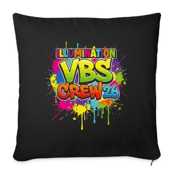 Illumination VBS Crew 26 Bible School - Sofa pillowcase 17,3'' x 17,3'' (45 x 45 cm) - black - Front