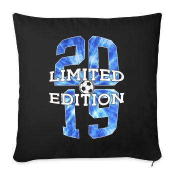 LIMITED EDITION 2019 FOOTBALL 7TH BIRTHDAY - Sofa pillowcase 17,3'' x 17,3'' (45 x 45 cm) - black - Front