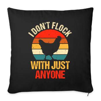 Farmer Rooster Flock Poultry Chicken - Sofa pillowcase 17,3'' x 17,3'' (45 x 45 cm) - black - Front