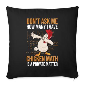 Farmer Rooster Flock Poultry Math Chicken - Sofa pillowcase 17,3'' x 17,3'' (45 x 45 cm) - black - Front